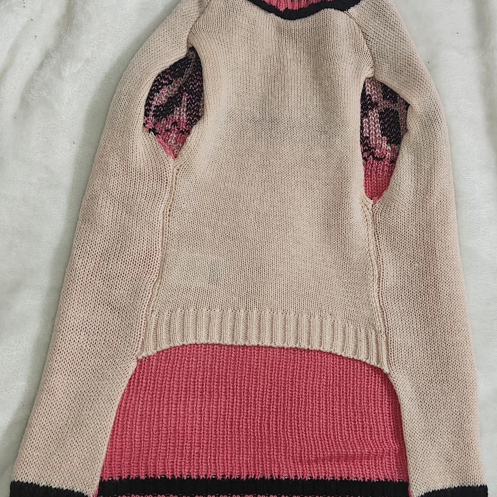 Vibrant Pink & Black 'Boss Lady' Knit Dog Sweater - Picture 3 of 5
